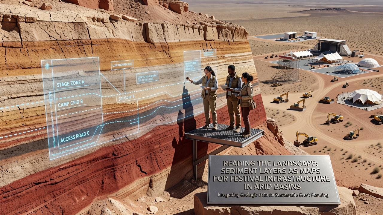 Reading the Landscape: Sediment Layers as Maps for Festival Infrastructure in Arid Basins
